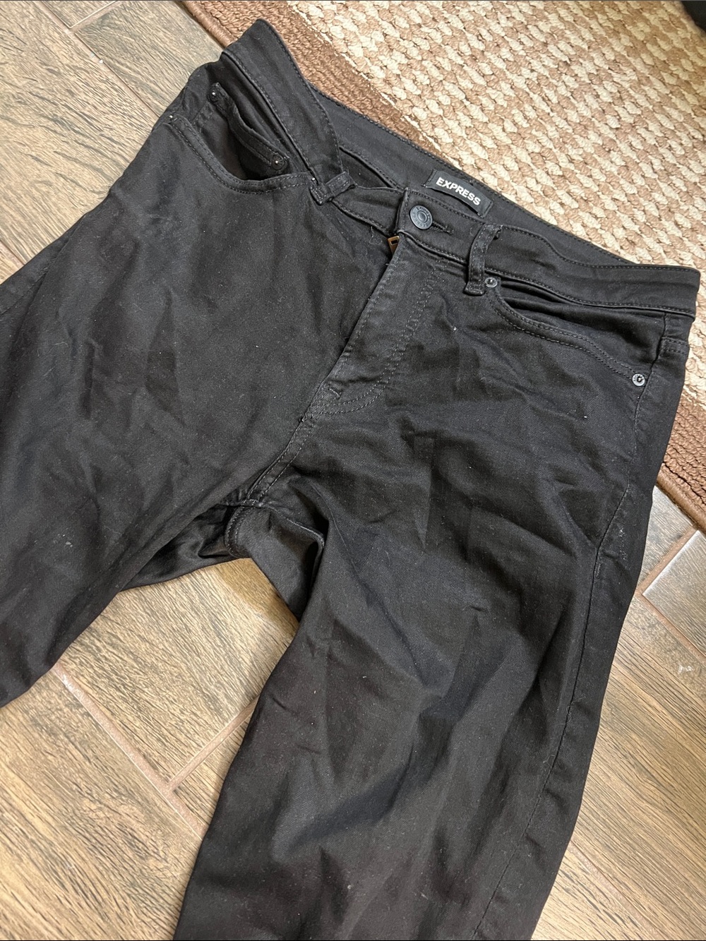 Express Slim Straight Black Men's Jeans